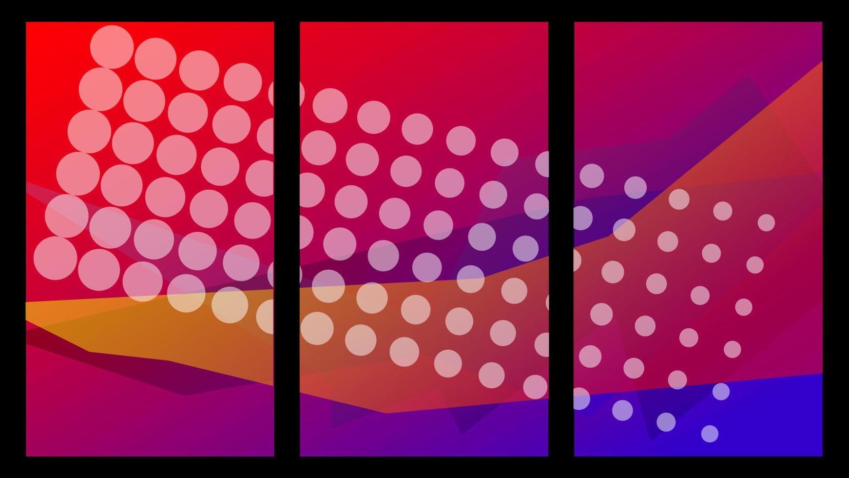 série de fonds d'écran animés pour smartphone avec style de couleur demi-teinte et dégradé. vecteur