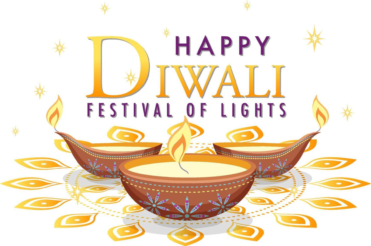 diwali fête indienne des lumières vecteur