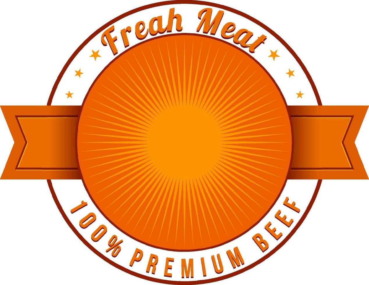 modèle de logo de boeuf premium viande fraîche vecteur