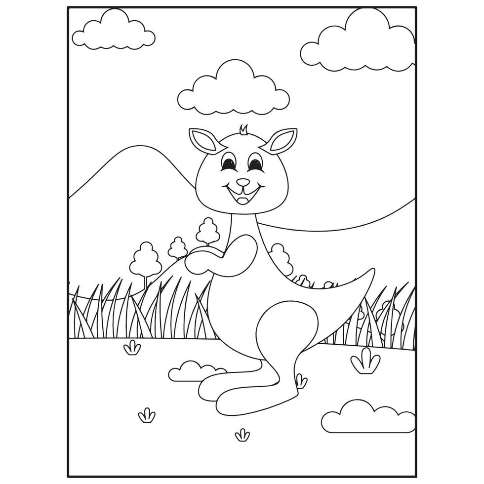 coloriages d'animaux mignons pour les enfants vecteur