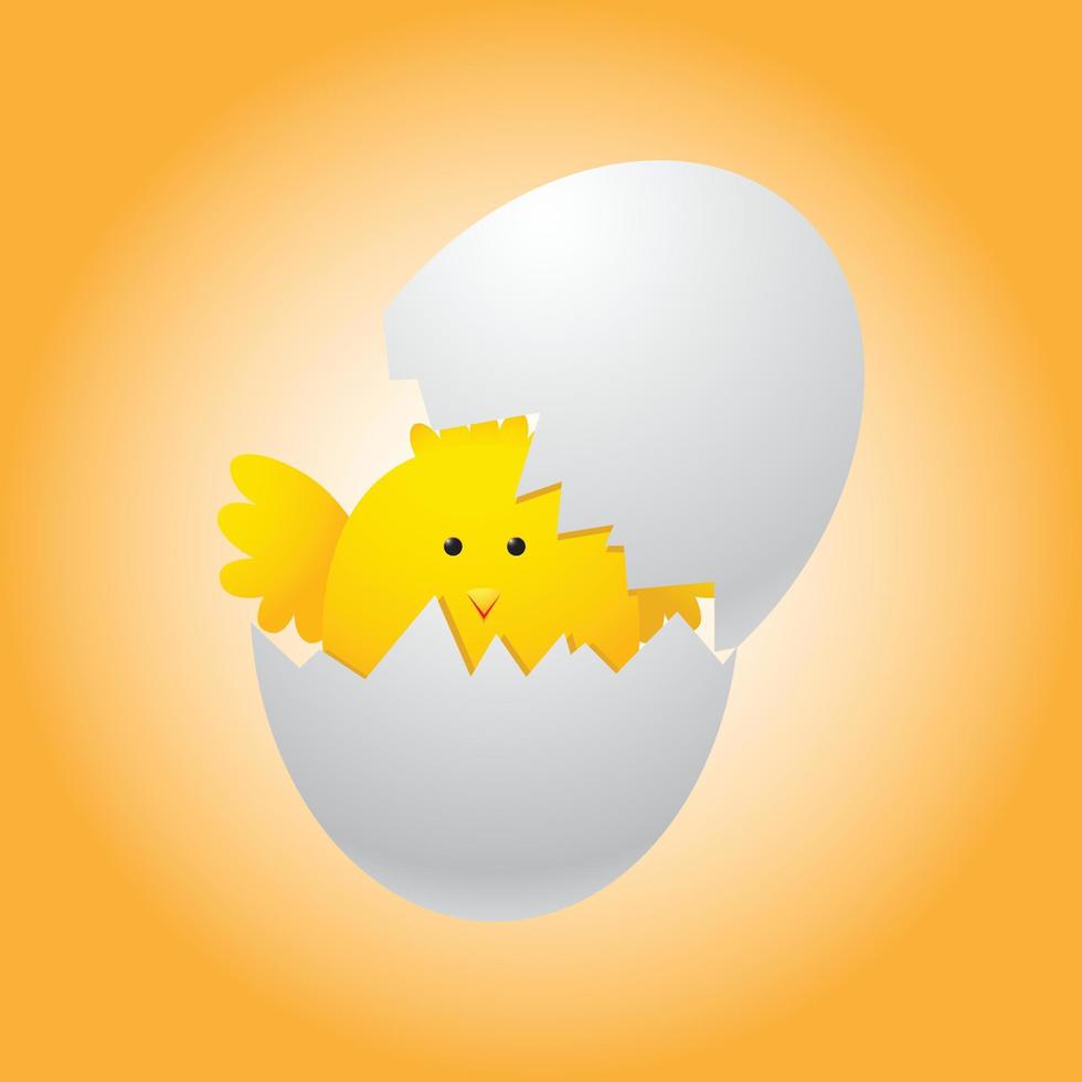 conception de personnage de poulet aux œufs vecteur