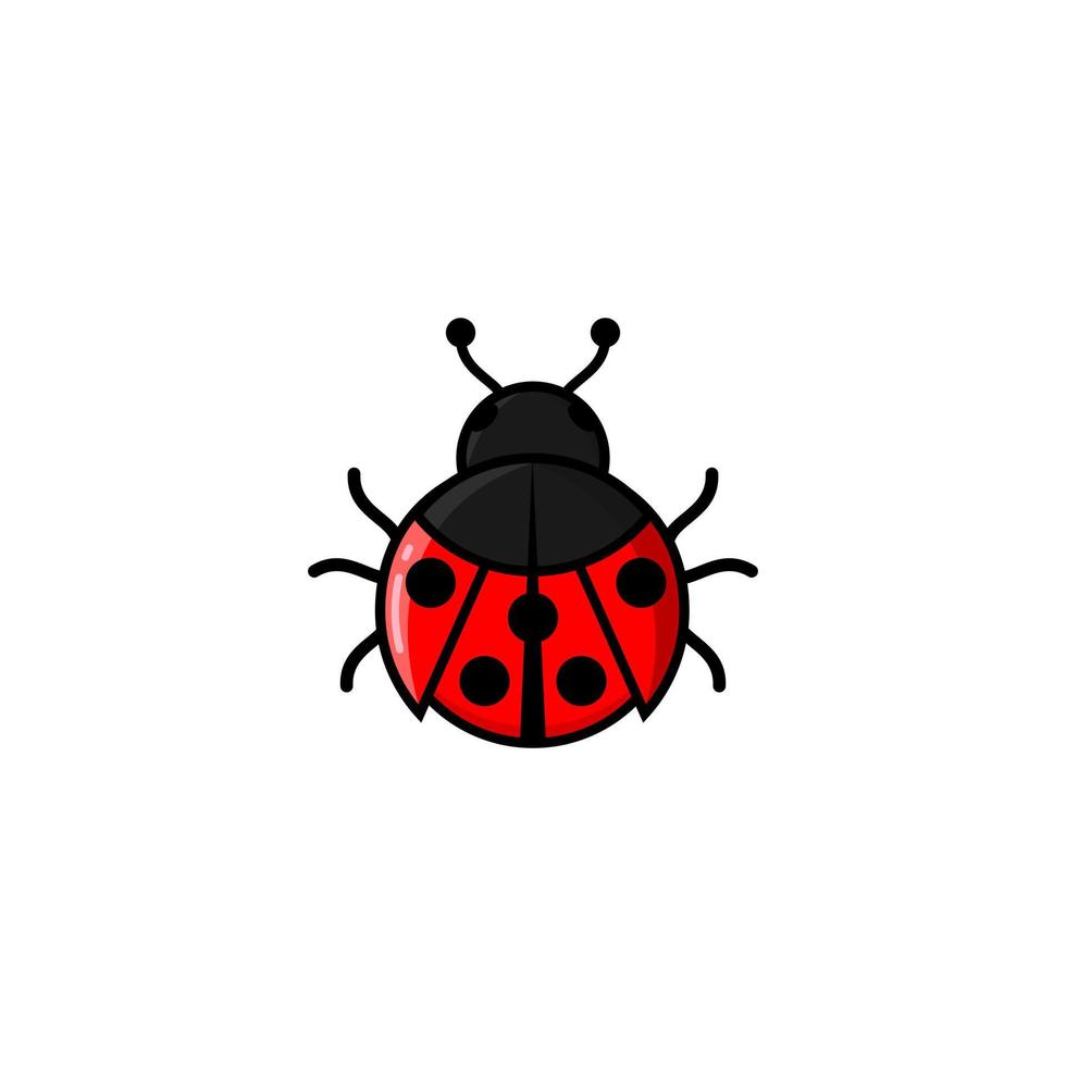 vecteur d'illustration de conception de coccinelle, adapté à vos besoins de conception, logo, illustration, animation, etc.