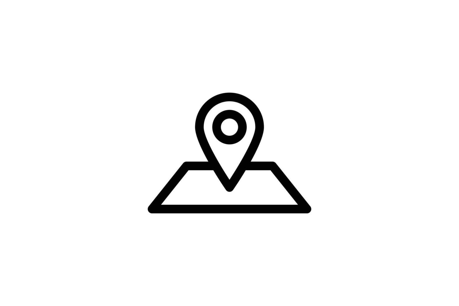 icône de localisation style de ligne de navigation gratuit vecteur