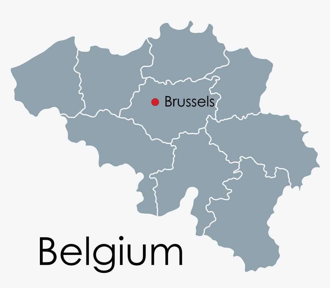 Belgique carte dessin à main levée sur fond blanc. vecteur