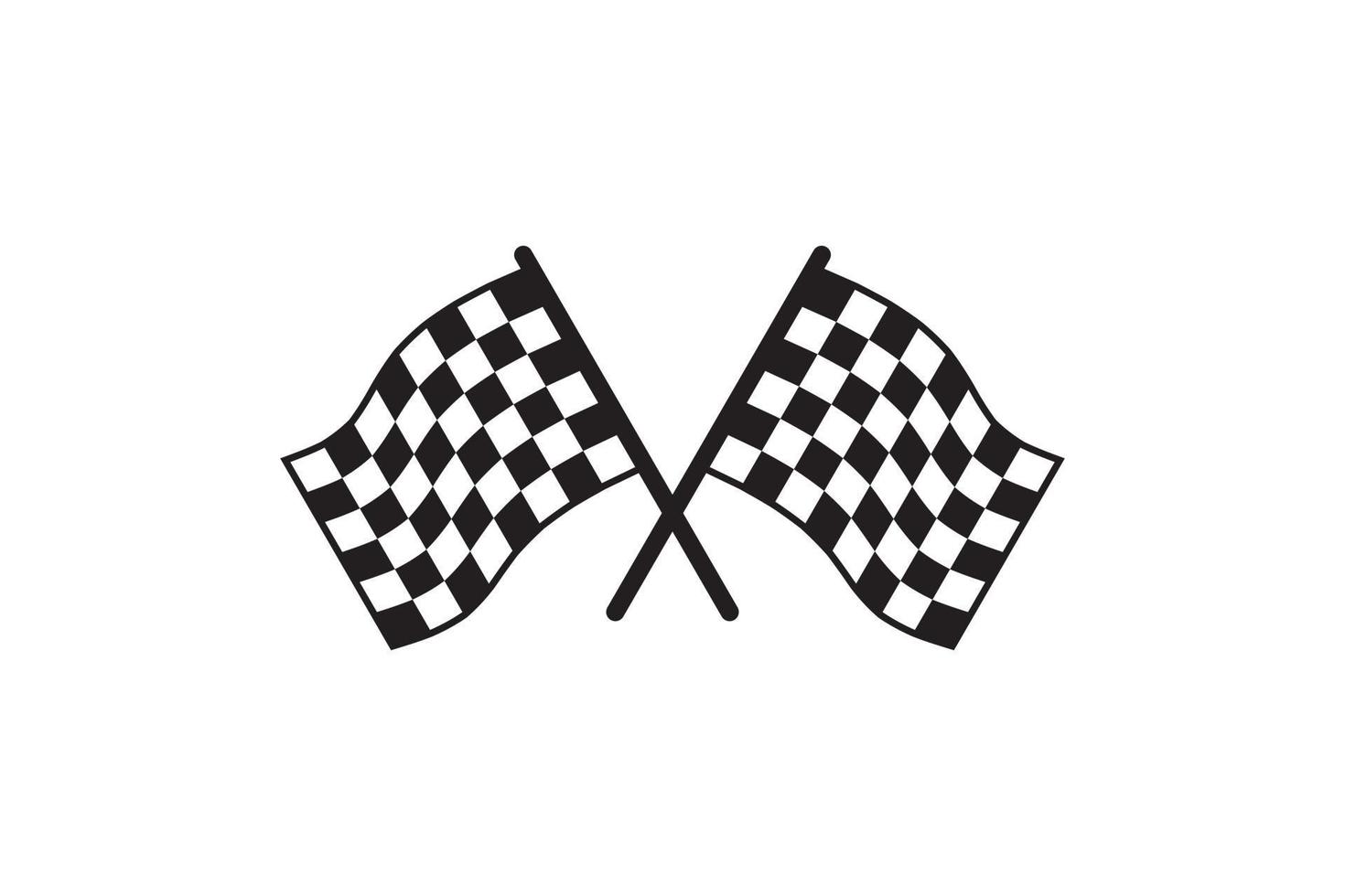 icône de vecteur de drapeau à damier de voiture de course