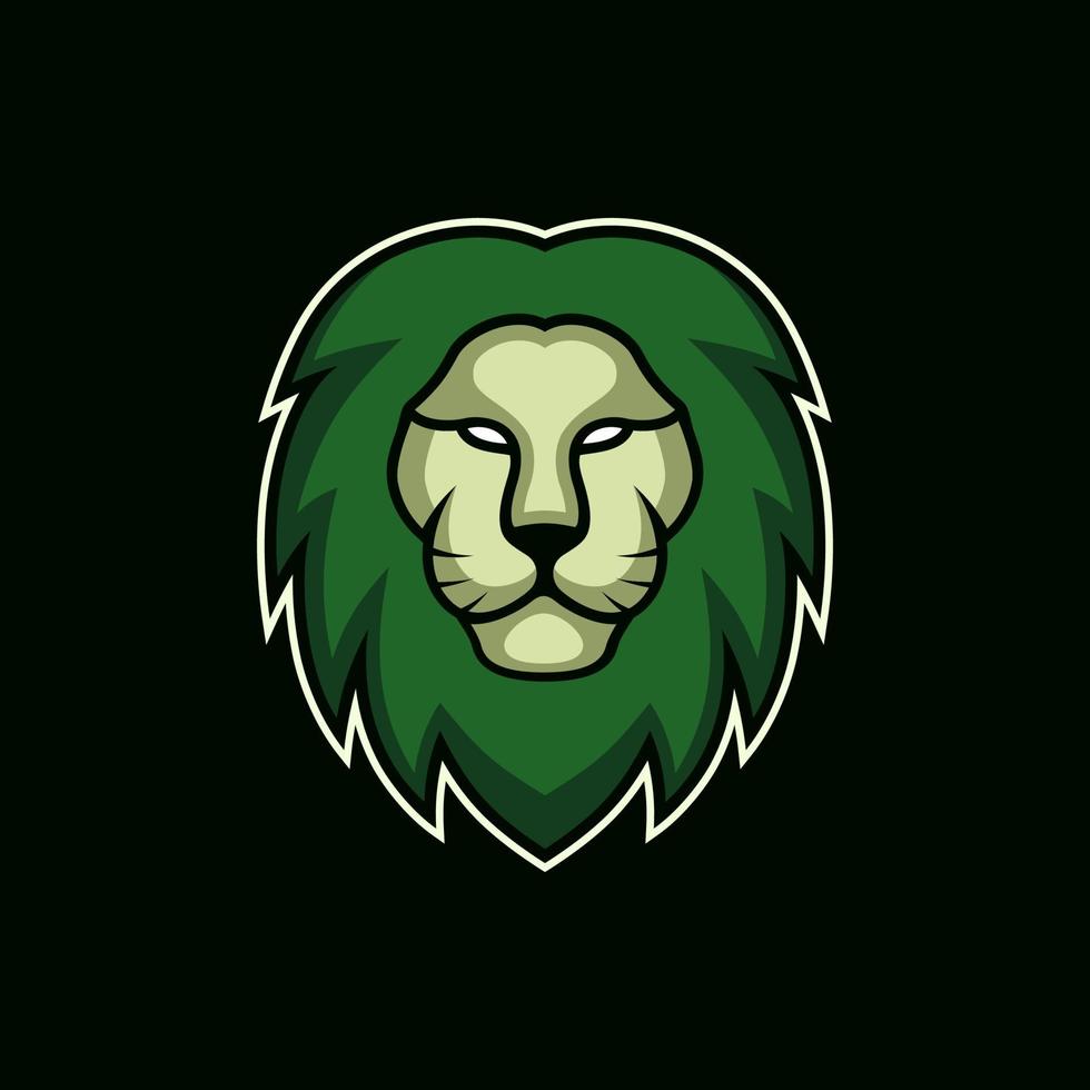 illustration de visage de tête de lion pour le vecteur de conception de logo esports