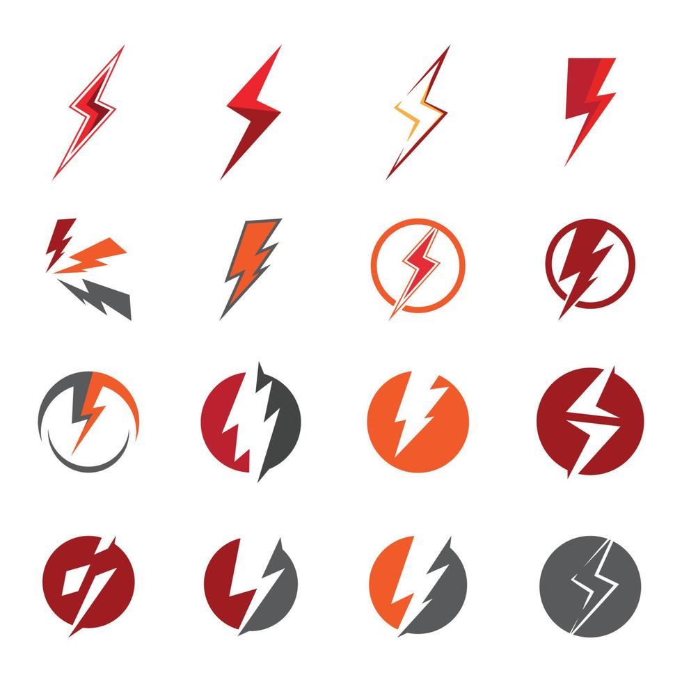 Flash Thunderbolt template vecteur icône illustration