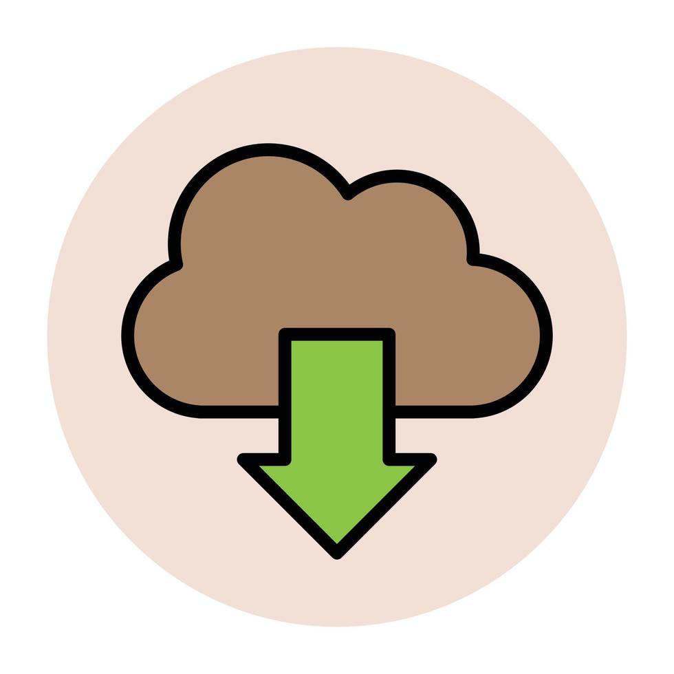 concepts de téléchargement en nuage vecteur