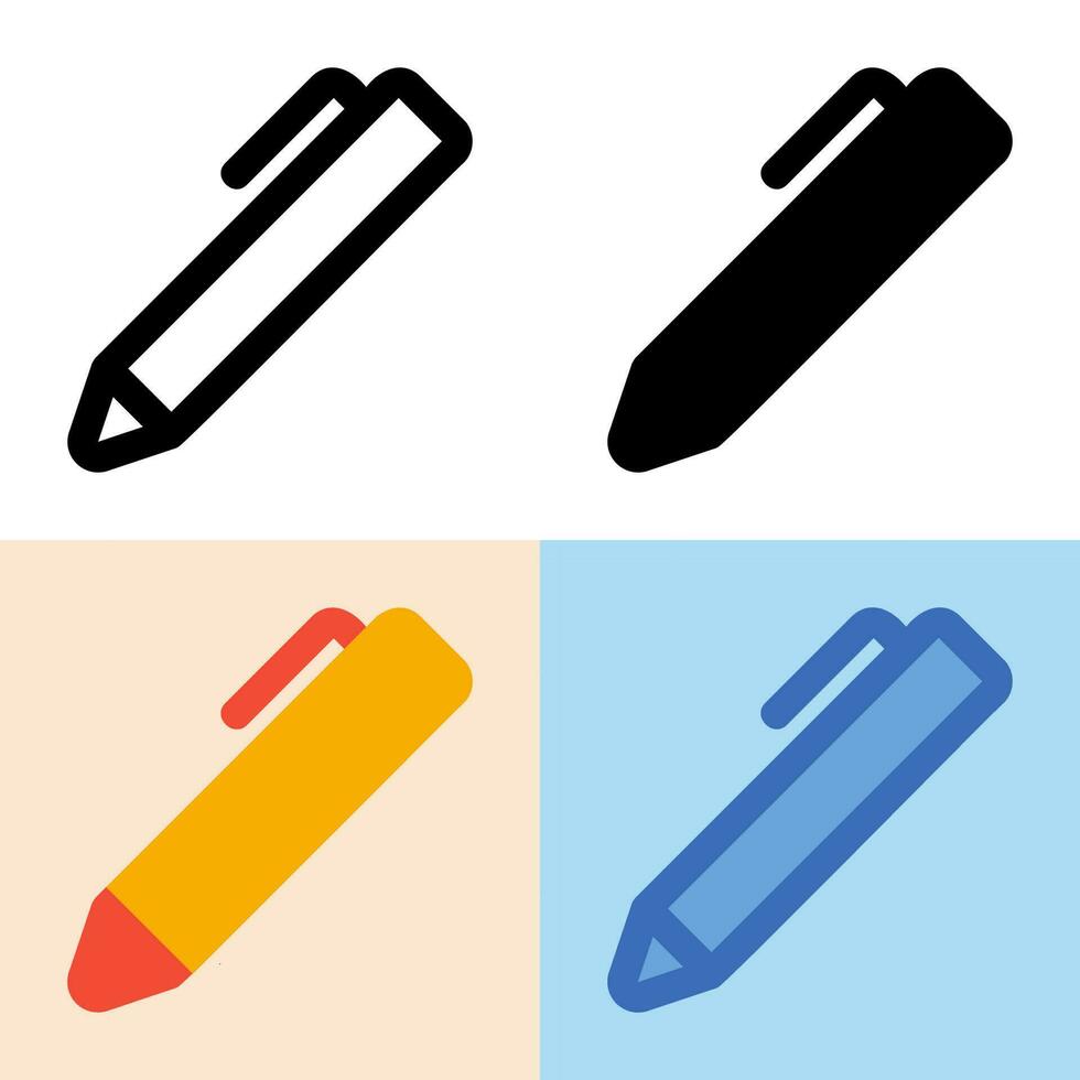 illustration graphique vectoriel de l'icône du stylo. parfait pour l'interface utilisateur, nouvelle application, etc.