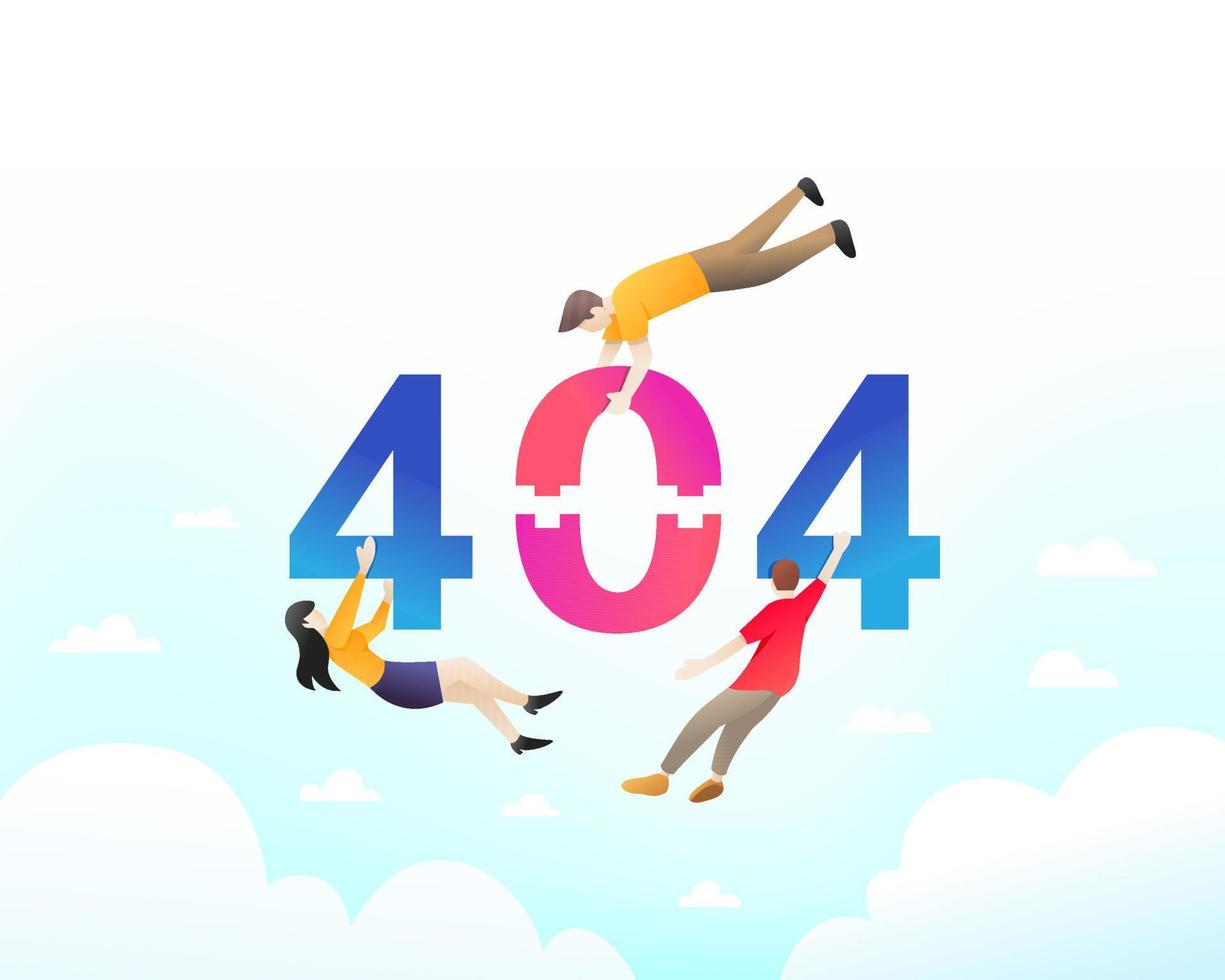 404 page d'erreur introuvable illustration de concept vecteur