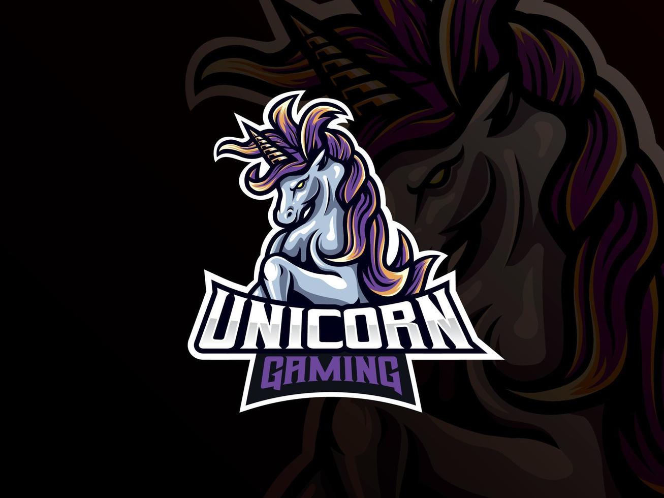 création de logo de sport mascotte licorne vecteur