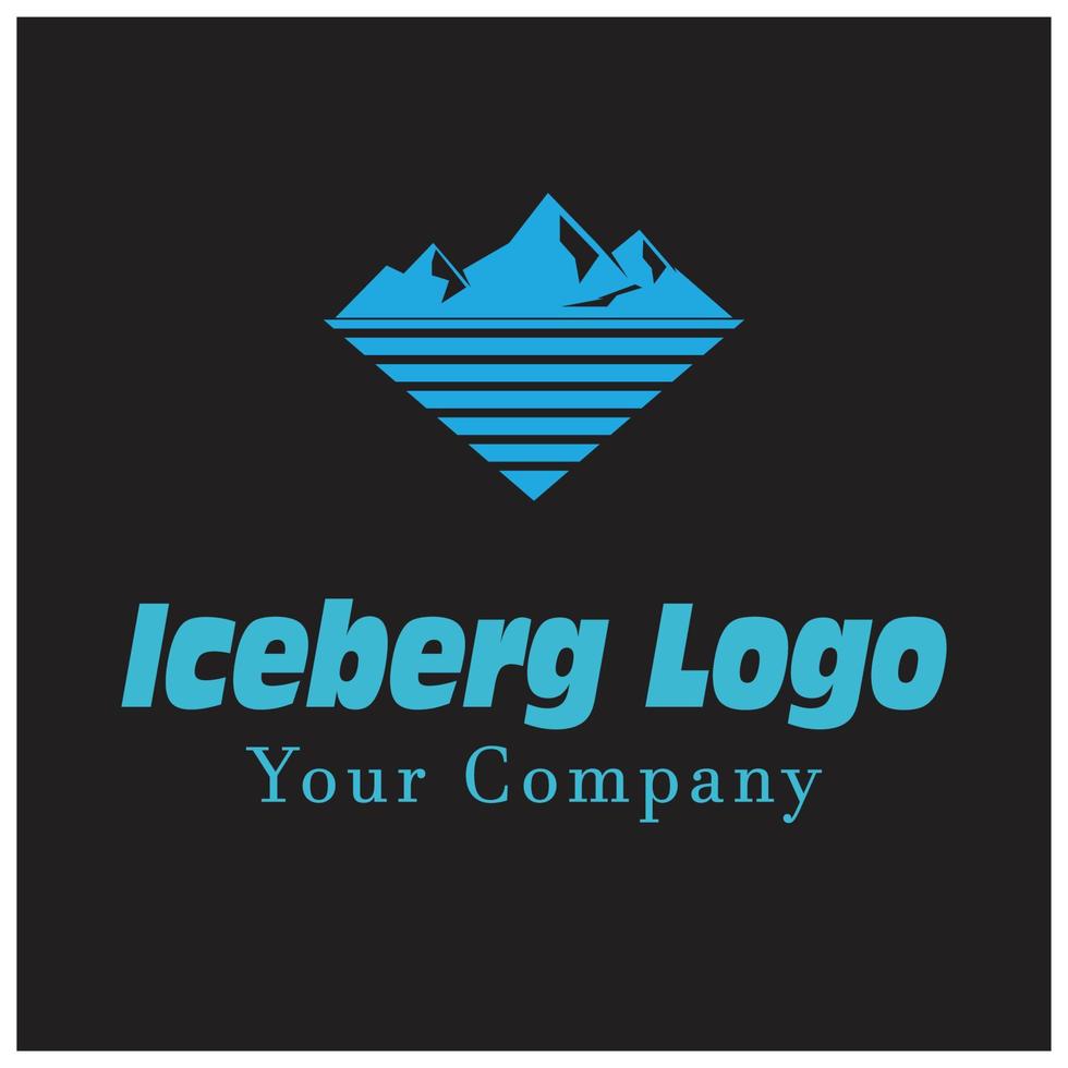 iceberg logo modèle vecteur symbole nature