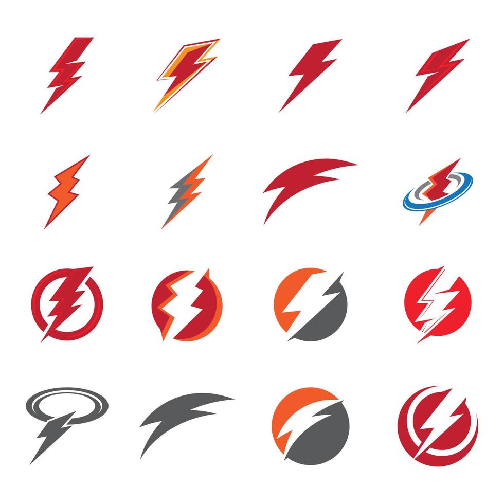 Flash Thunderbolt template vecteur icône illustration