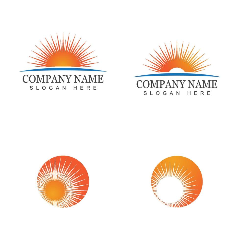 conception de modèle de logo soleil vector illustration icône