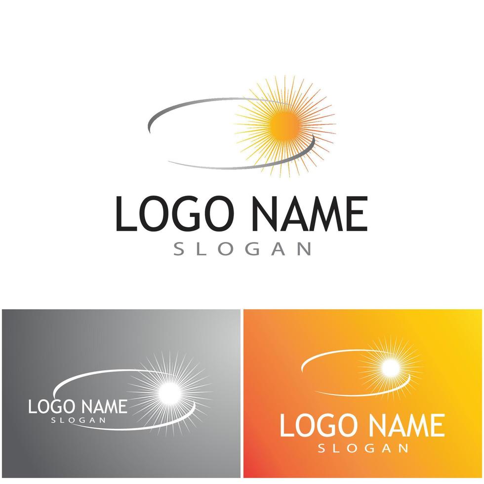 conception de modèle de logo soleil vector illustration icône