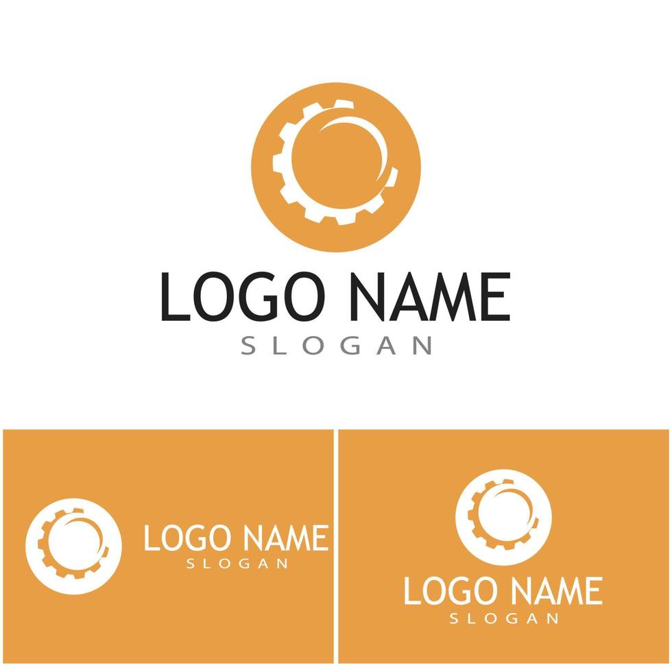 engrenage logo modèle vecteur icône illustration design
