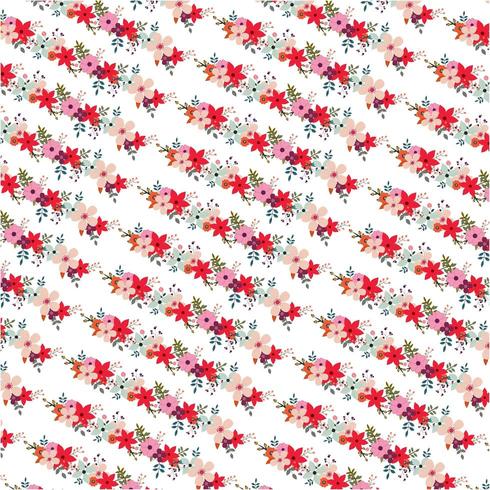 Motif floral diagonal vecteur