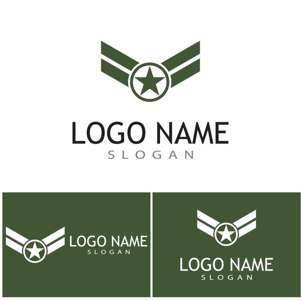 modèle de logo de conception d'illustration vectorielle icône militaire vecteur