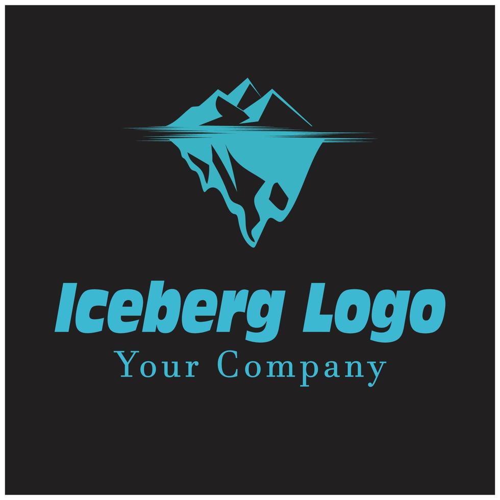 iceberg logo modèle vecteur symbole nature