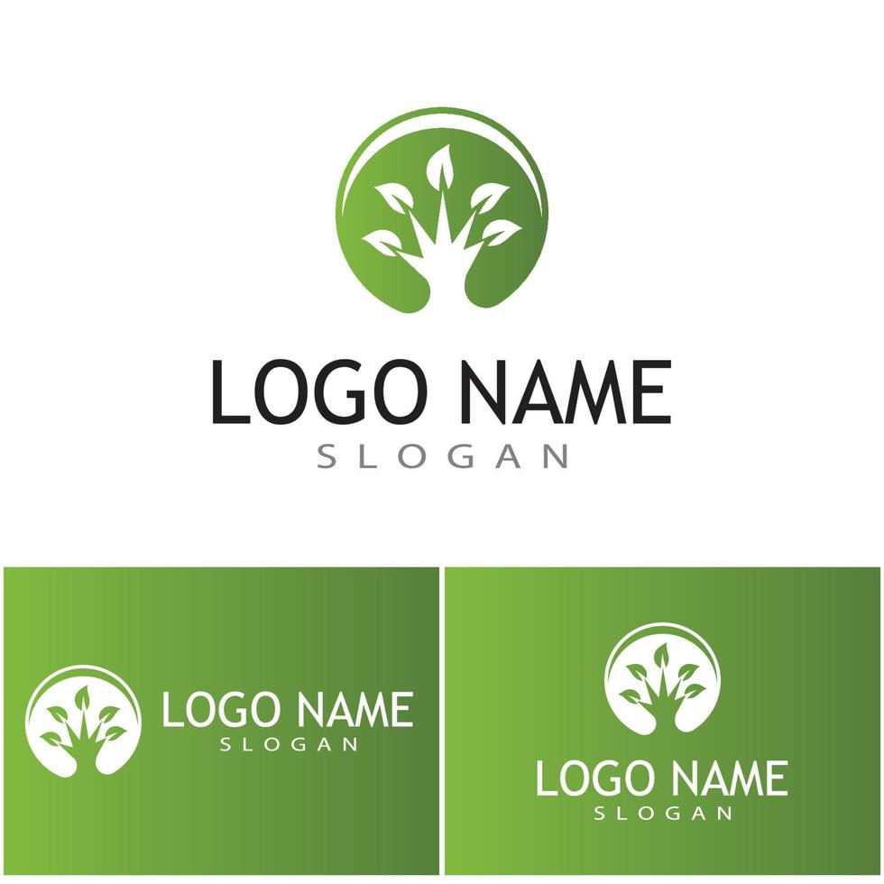 logos de vecteur d'élément nature écologie feuille arbre vert