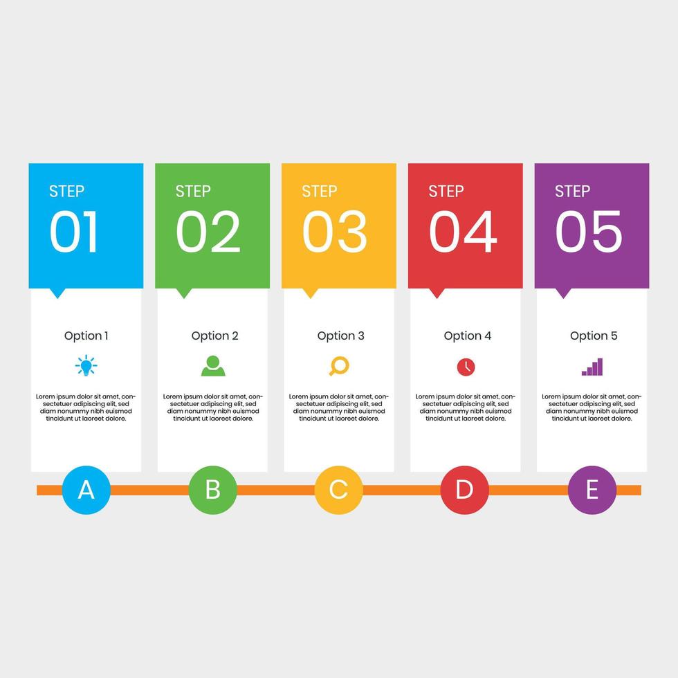 Chronologie d&#39;infographie moderne vecteur