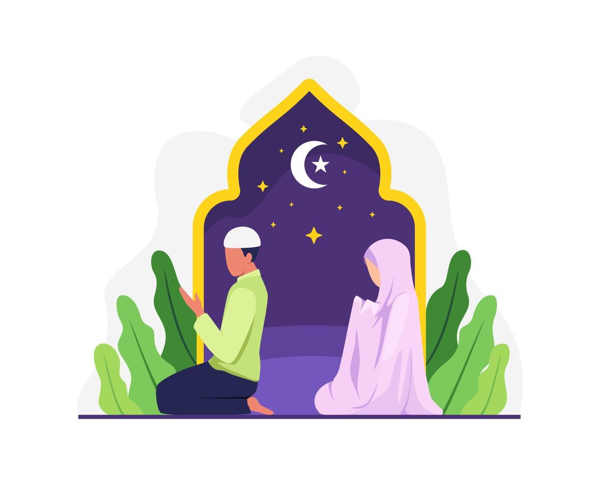 concept d'illustration de ramadan vecteur