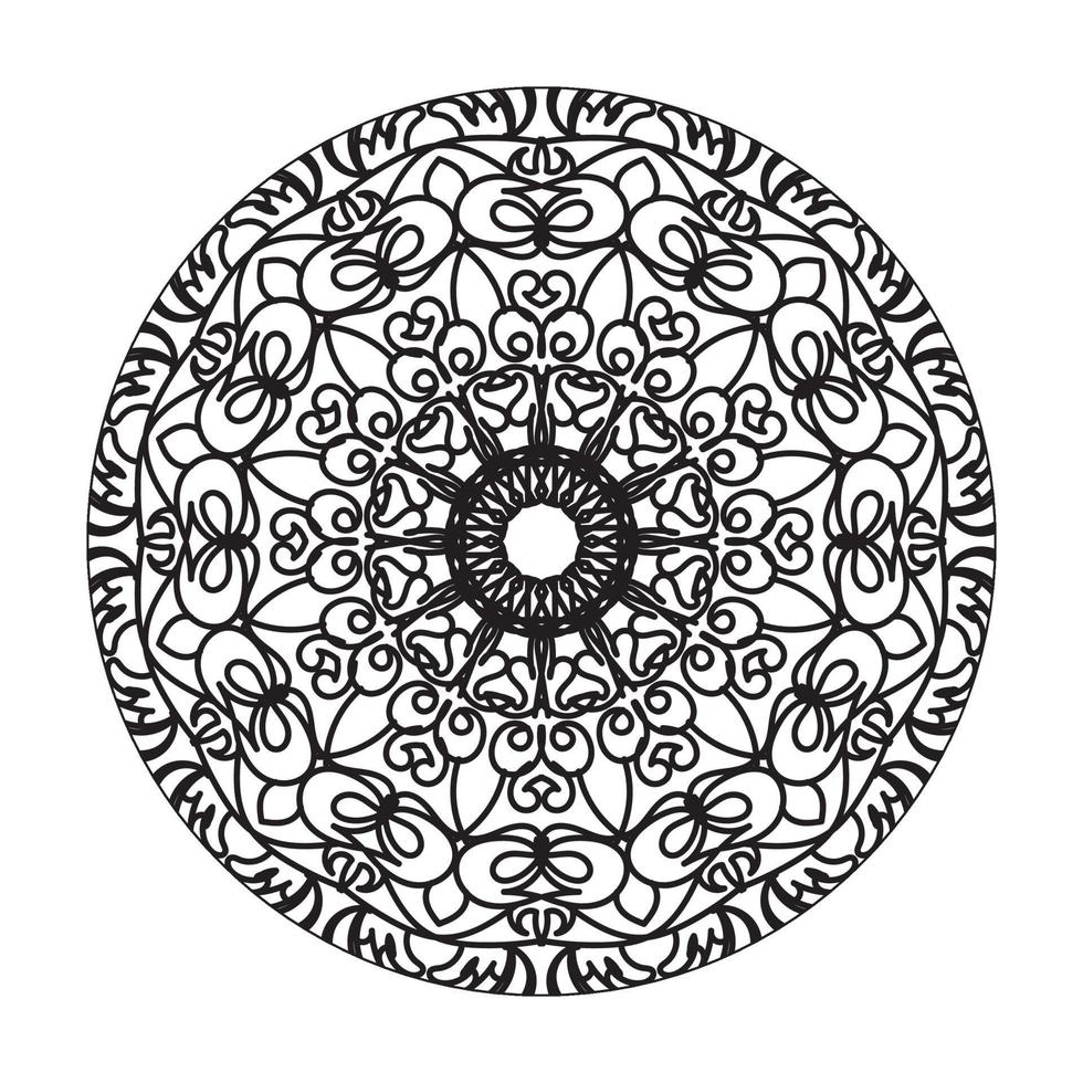 collections modèle circulaire sous la forme d'un mandala pour henné, mehndi, tatouages, décorations. décoration décorative dans un style oriental ethnique. page de livre de coloriage. vecteur