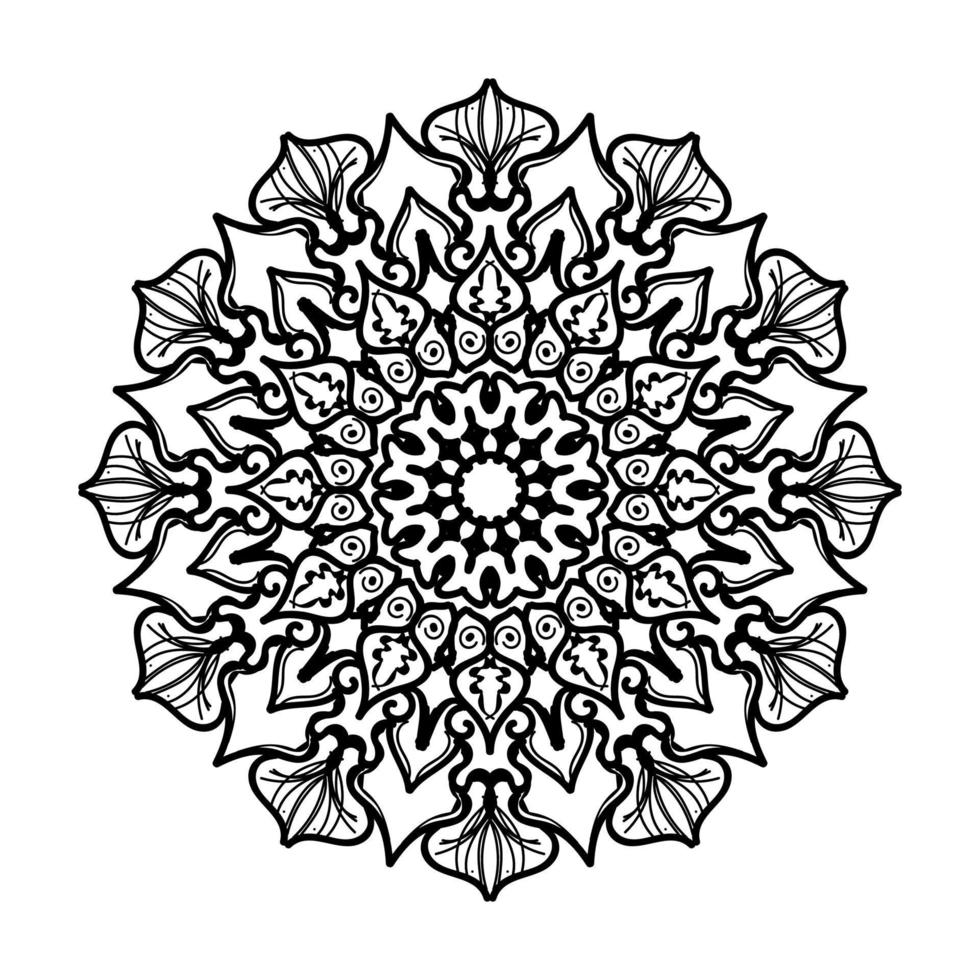 mandala dessiné à la main. décoration en ornement de doodle oriental ethnique. vecteur