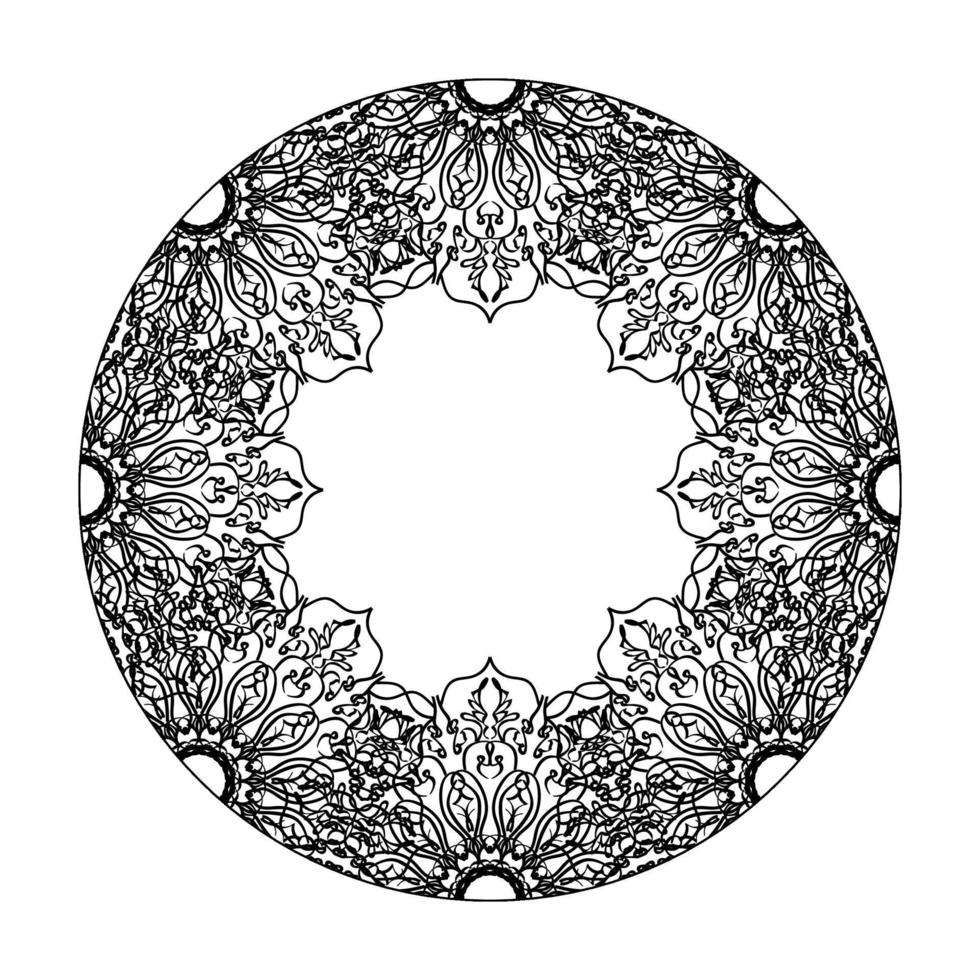 vecteur rond cercle abstrait. style mandala.