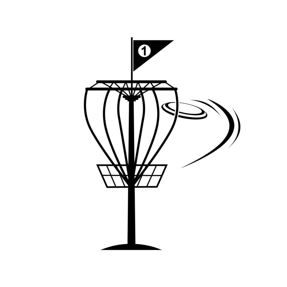 illustration graphique vectoriel du logo ou de l'icône de disc golf