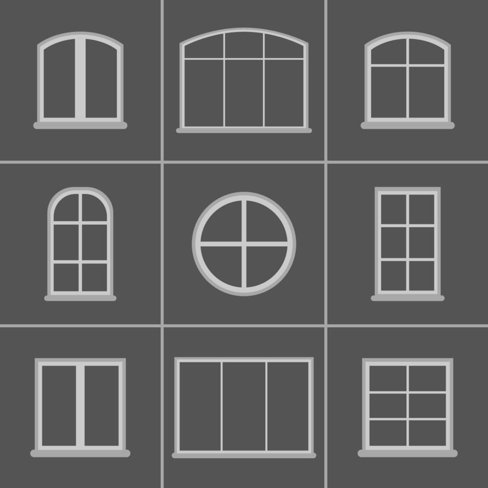 illustrations vectorielles sur les fenêtres thématiques vecteur