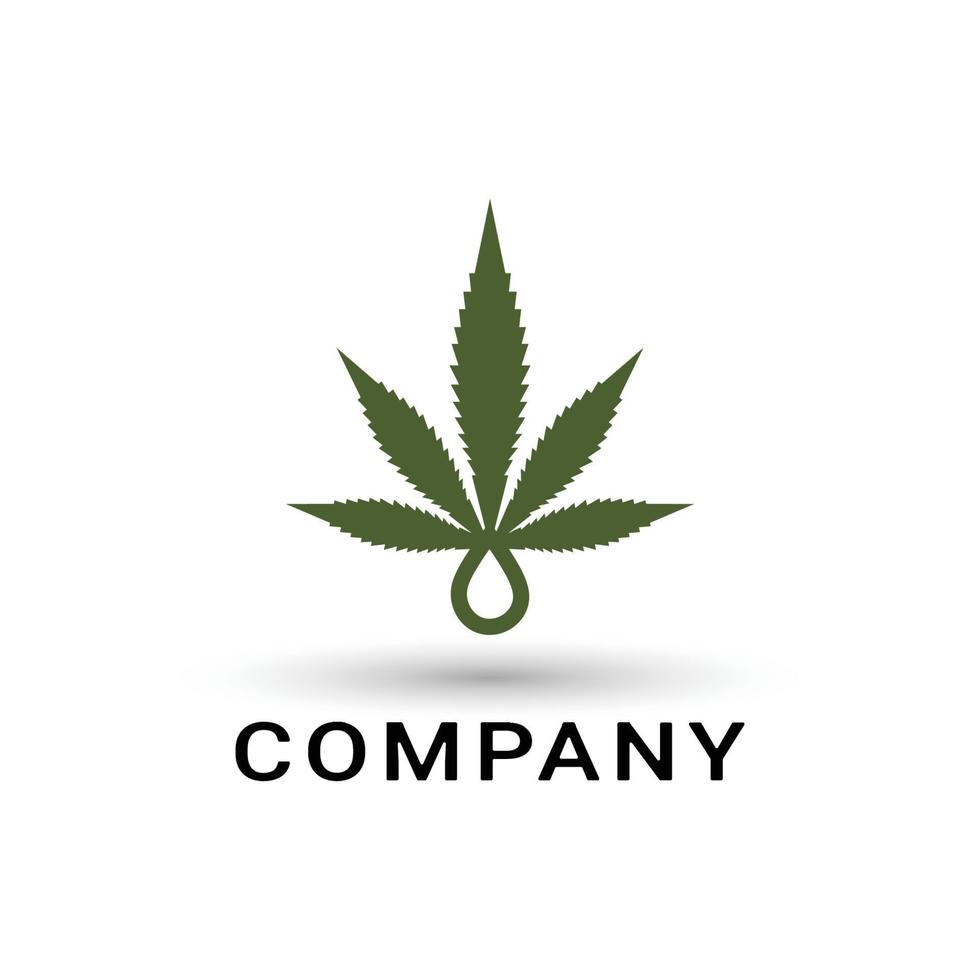 vecteur de logo de feuille de cannabis