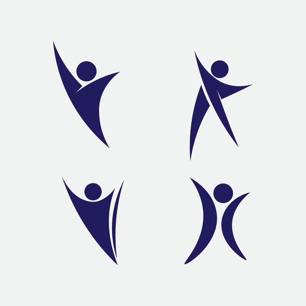 logo de personnes, ensemble et équipe, succès travail de personnes, groupe et communauté, société de groupe et logo d'entreprise image vectorielle et soins de conception, icône de famille logo de réussite vecteur