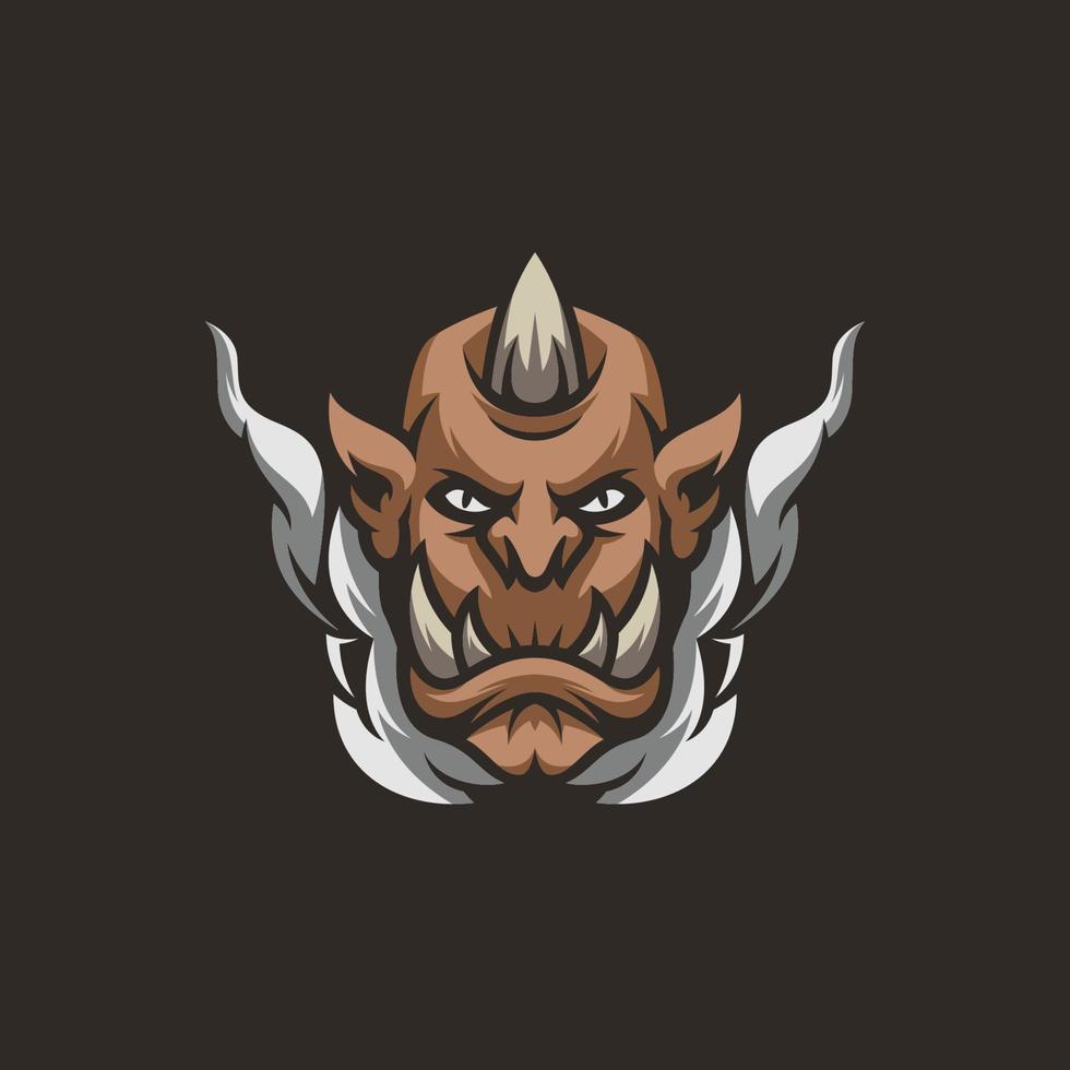 logo mascotte ogre vecteur