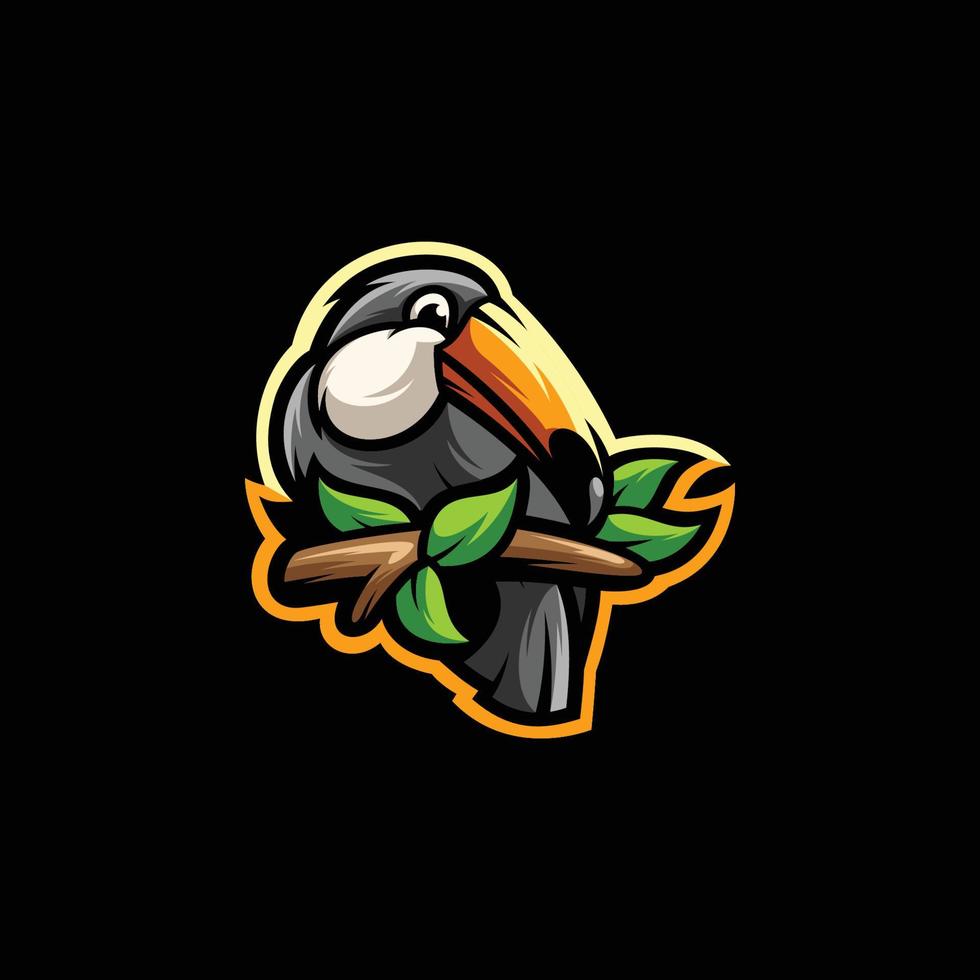 logo mascotte toucan vecteur