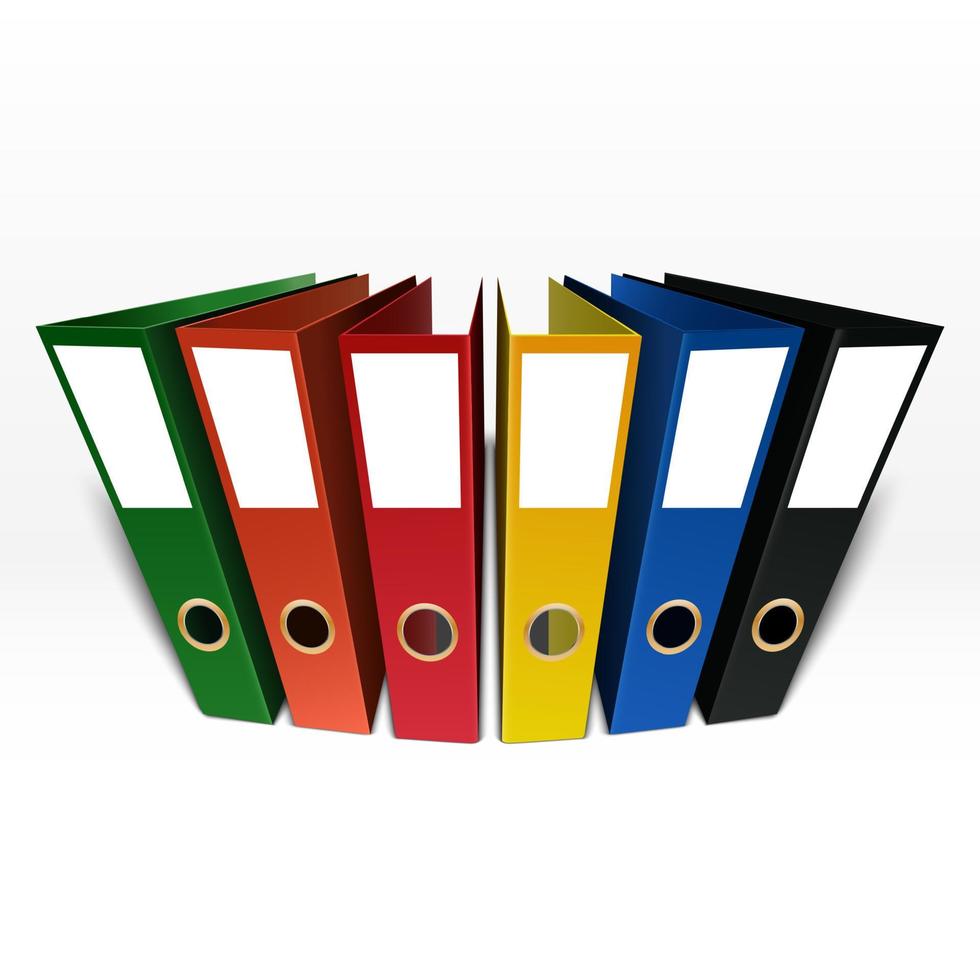 illustration vectorielle de dossier de fichiers de boîte colorée isolé sur fond blanc vecteur