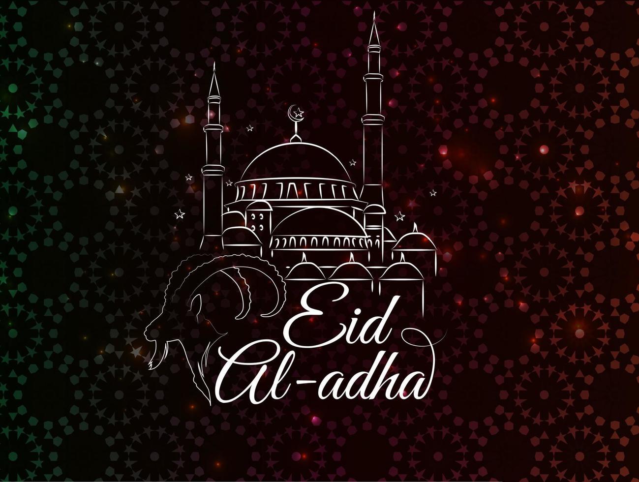 illustration vectorielle de fond eid al adha mubarak vecteur