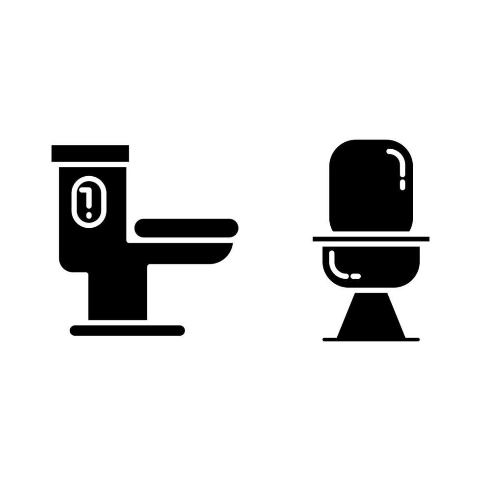 symboles des toilettes et de la cuvette des toilettes vecteur