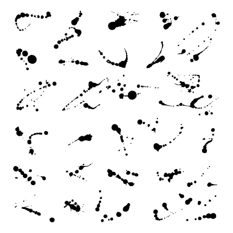 ensemble de taches d'encre vectorielles. élément de conception grunge vecteur