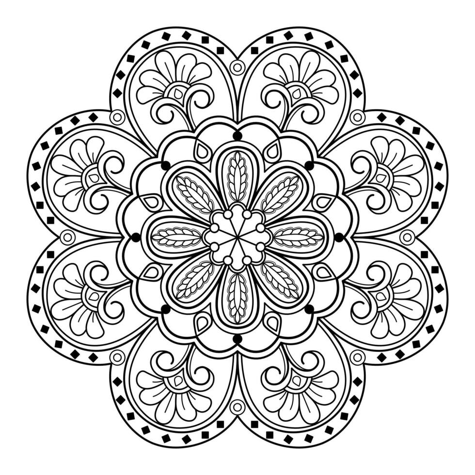 motif de mandala abstrait vectoriel