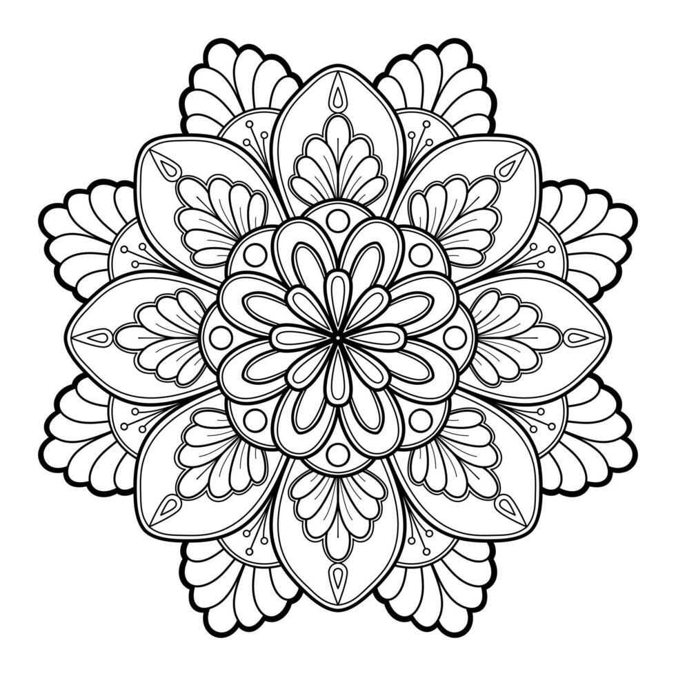 motif de mandala abstrait vectoriel