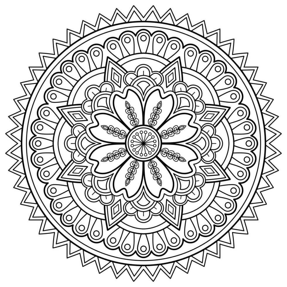 motif de mandala abstrait de vecteur. l'art sur le mur. livre de coloriage motif de dentelle le tatouage. conception pour une conception de chemise de peinture de papier peint et d'autocollant de tuile, ornement décoratif de cercle dans le style oriental ethnique vecteur