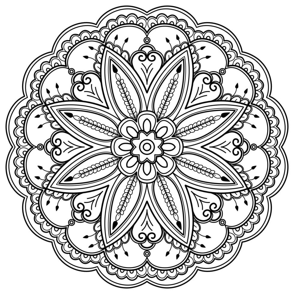 motif de mandala abstrait vectoriel