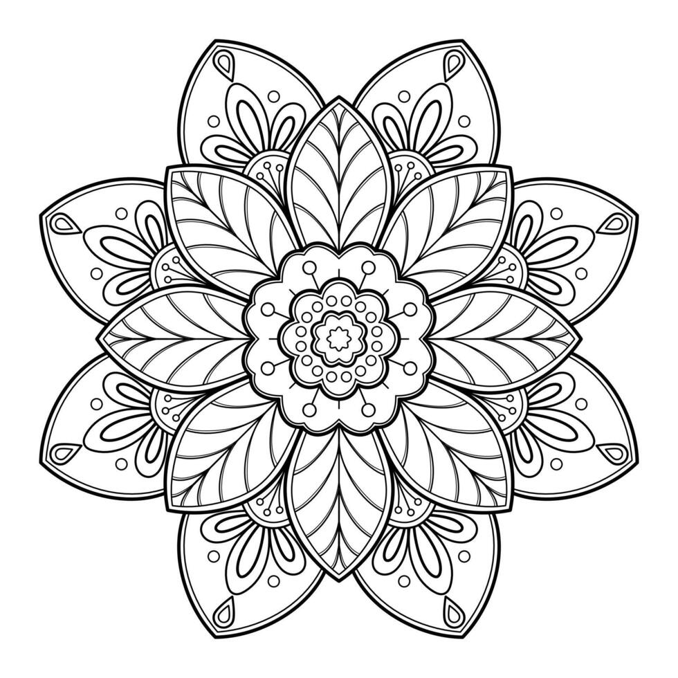 motif de mandala abstrait vectoriel