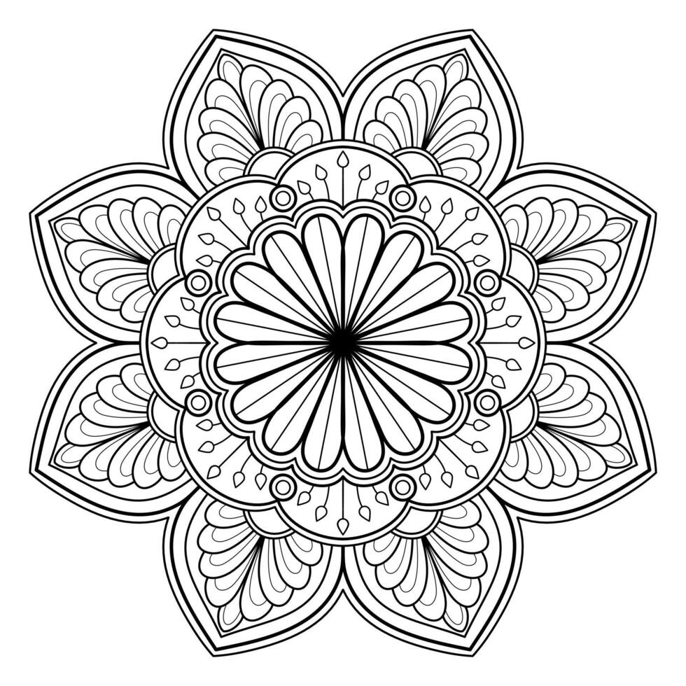 motif de mandala abstrait vectoriel