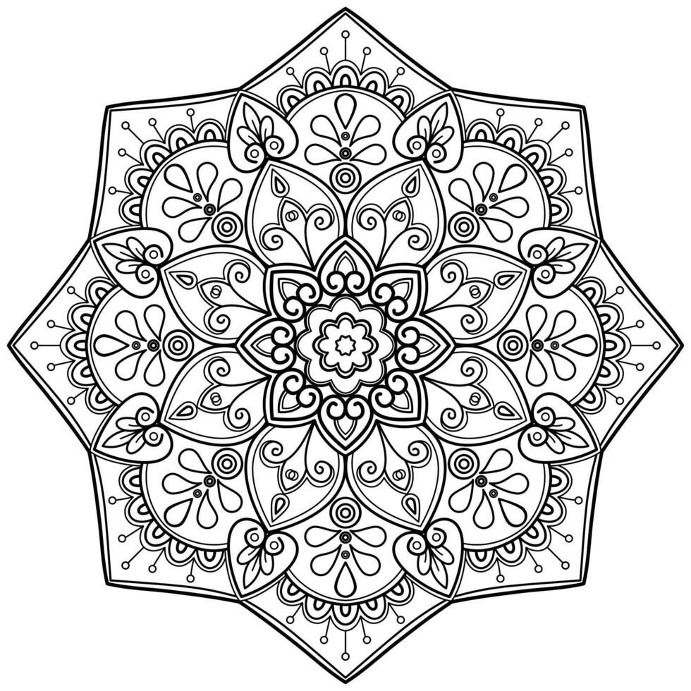 motif de mandala abstrait vectoriel