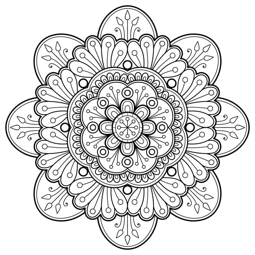 motif de mandala abstrait vectoriel