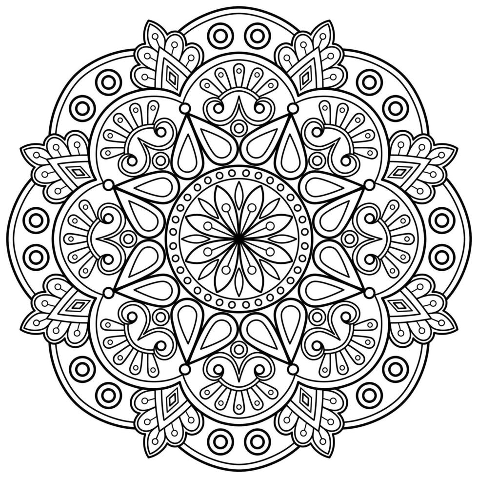 motif de mandala abstrait de vecteur. l'art sur le mur. livre de coloriage motif de dentelle le tatouage. conception pour une conception de chemise de peinture de papier peint et d'autocollant de tuile, ornement décoratif de cercle dans le style oriental ethnique vecteur