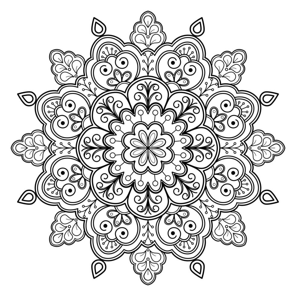 motif de mandala abstrait vectoriel