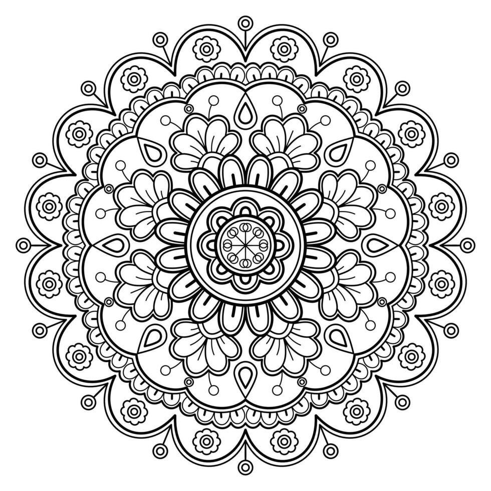 motif de mandala abstrait vectoriel